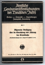 Allgemeine Verfügung über die Einrichtung und Führung des Grundbuchs.