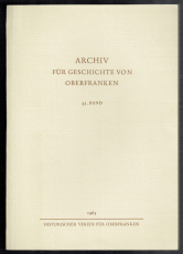 Archiv für Geschichte von Oberfranken.