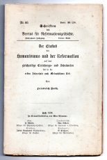Der Einfluß des Humanismus und der Reformation auf das gleichzeitige Erziehungs- und Schulwesen bis in die ersten Jahrzehnte nach Melanchthons Tod.