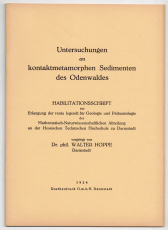 Untersuchungen an kontaktmetamorphen Sedimenten des Odenwaldes.