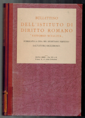 Bullettino dell'Istituto di Diritto Romano Vittorio Scialoja.