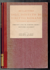 Bullettino dell'Istituto di Diritto Romano Vittorio Scialoja.