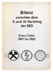 Bilanz zwischen dem X. und XI. Parteitag der SED.