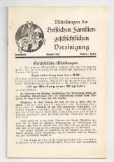 Mitteilungen der Hessischen Familiengeschichtlichen Vereinigung.