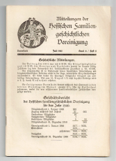 Mitteilungen der Hessischen Familiengeschichtlichen Vereinigung.