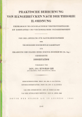 Praktische Berechnung von Hängebrücken nach der Theorie II. Ordnung.
