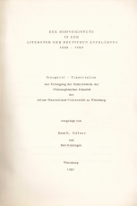 Der Missvergnügte in der Literatur der deutschen Aufklärung 1688-1759.