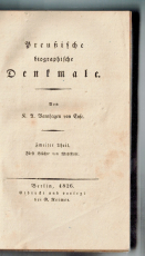 Preußische biographische Denkmäler.