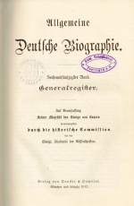 Allgemeine Deutsche Biographie.