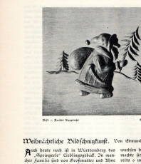 Weihnächtliche Bildschnitzkunst.