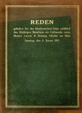Reden gehalten bei der Akademischen Feier anläßlich des 50jährigen Bestehens der Farbwerke vorm. Meister, Lucius & Brüning in Höchst a. M.