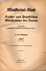 Ministerial-Blatt des Reichs- und Preußischen Ministeriums des Innern.