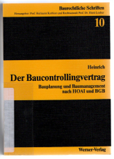 Der Baucontrollingvertrag.