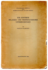 Zur Synthese Pflanzen- und tierökologischer Untersuchungen.