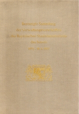 Bereinigte Sammlung der Verwaltungsvorschriften des Bayerischen Staatsministeriums des Innern.