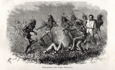 Der Krieg mit den Prairie-Indianern Nordamerikas.