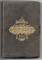 Badischer Geschäfts-Kalender für 1887.