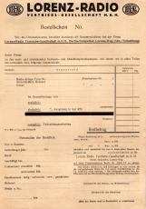 Lorenz-Radio, Vertriebs-Gesellschaft m. b. H., Berlin-Tempelhof, Lorenz-Weg.