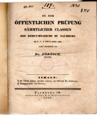 Domgymnasium zu Naumburg a. S. -