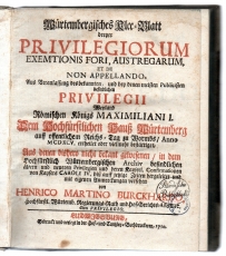 Würtembergisches Klee-Blatt dreyer Privilegiorum