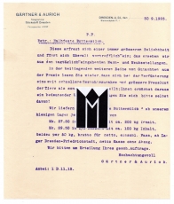 Gärtner & Aurich, Dresden A 24, Bismarckplatz 11, I.