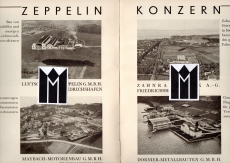 Zeppelin Konzern. Luftschiffbau Zeppelin G.m.b.H. Friedrichshafen / Maybach-Motorenbau G.m.b.H. Friedrichshafen / Zahnradfabrik A.-G. Friedrichshafen / Dornier-Metallbauten G.m.b.H. Friedrichshafen.