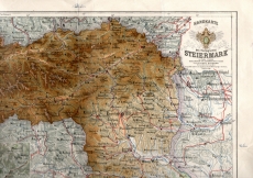 Handkarte des Herzogthums Steiermark im Maße 1:750.000.