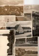 Sammlung mit 8 historischen Ansichtspostkarten. Echtphotokarten.