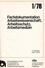 Fachdokumentation Arbeitswissenschaft, Arbeitsschutz, Arbeitsmedizin.
