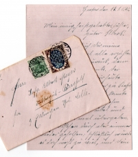 Handschriftlicher Liebesbrief mit Unterschrift.