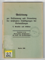 Anleitung zur Bestimmung und Bewertung der wichtigsten Schädigungen der Kulturpflanzen.