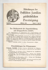 Mitteilungen der Hessischen Familiengeschichtlichen Vereinigung.