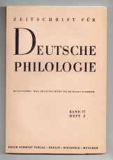 Zeitschrift für deutsche Philologie.