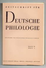 Zeitschrift für deutsche Philologie.