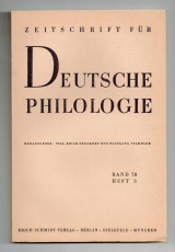 Zeitschrift für deutsche Philologie.