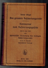 Das gesamte Aufwertungsrecht. Kommentar zum Aufwertungsgesetze vom 16. Juli 1925 und systematische Darstellung des sonstigen Aufwertungsrechts.