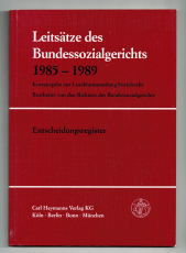 Leitsätze des Bundessozialgerichts 1985-1989.