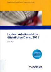 Lexikon Arbeitsrecht im öffentlichen Dienst 2021.