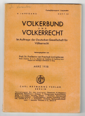 Völkerbund und Völkerrecht.