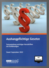 Aushangpflichtige Gesetze.