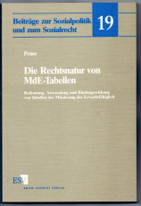 Die Rechtsnatur von MdE-Tabellen.