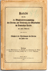 Bericht über die 39. Mitgliederversammlung des Vereins zur Förderung der Moorkultur im Deutschen Reiche