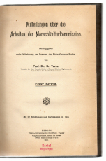 Die Marschkulturkommission, ihre Entstehung, Aufgabe und Tätigkeit.