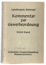 Kommentar zur Gewerbeordnung.