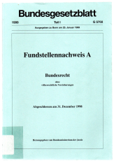 Fundstellennachweis A.