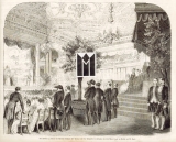 Die Feier der silbernen Hochtzeit des Prinzen und der Prinzessin von Preußen zu Potsdam.