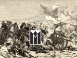 Der Ueberfall der Montenegriner auf das türkische Lager bei Grahowo.