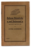 Reform-Steindecke und Steinwand nach D. R. P. und D. R. G. M.