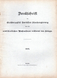 Denkschrift der Großherzoglich Badischen Staatsregierung über ihre wirtschaftlichen Maßnahmen während des Kriegs.