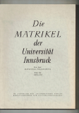 Die Matrikel der Universität Innsbruck.